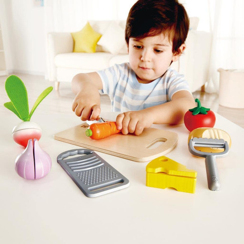Juego De Verduras De Madera Para Cortar Alimentos Infantil
