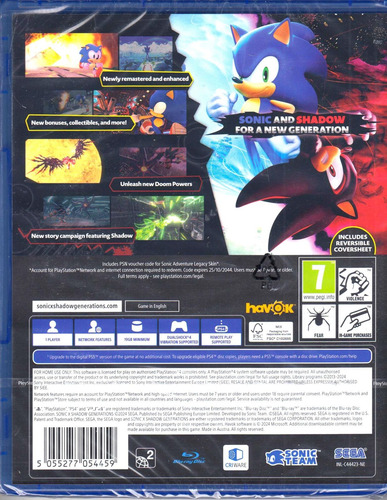 Sonic X Shadow Generations Day One Edition Ps4 Físico