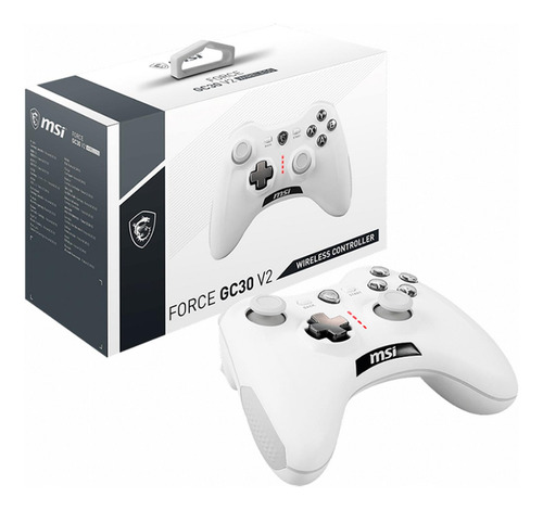 Control Gamer Inalambrico Msi Force Gc30 V2 Color Blanco