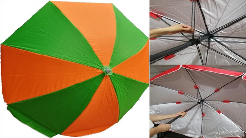 Parasol Sombrilla 2.40mts, Doble Tela, Doble Varilla