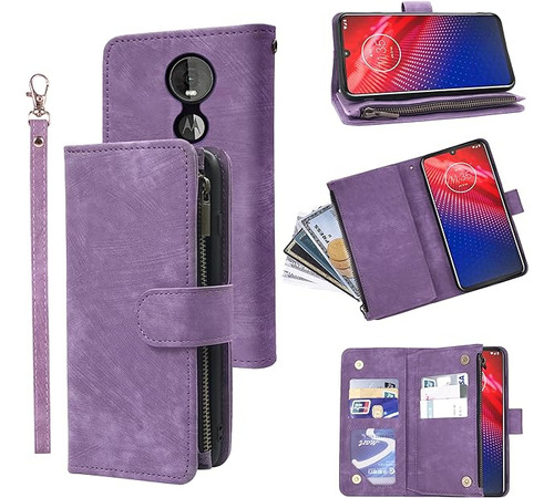 Funda Tipo Cartera Compatible Con Moto Z4 Moto 4 Play Motoz4