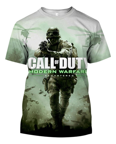 Camiseta Casual De Moda Call Of Duty Fps Shooting Game