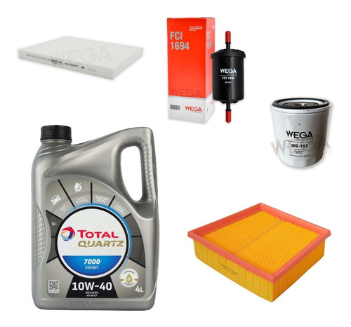 Imagen 1 de 4 de Kit Filtros + Aceite Para Ford Fiesta Kinetic 1.6 16v