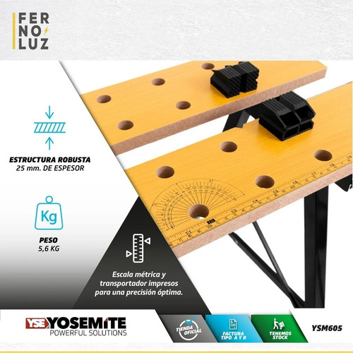 Imagen 4 de 10 de Banco De Trabajo Plegable Carpintero Profesional Yosemite