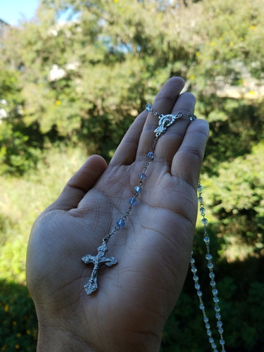 Imagen 5 de 5 de Rosarios Religiosos De Cristal Italiano 36 Cm