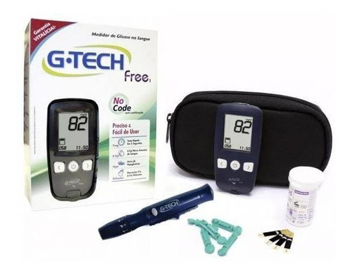 Medidor De Glicose Gtech Free Com Tiras Inclusas