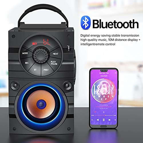 Parlantes Bluetooth Portatiles Con Luz, Parlante Grande Ina