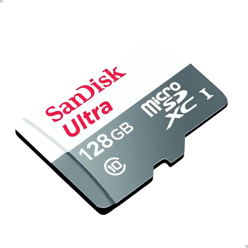 Cartão De Memória 128gb Sandisk Ultra Velocidade de Leitura 100MB/s MicroSDXC Com Adaptador Sd SDSQUNR-128G-GN3MA