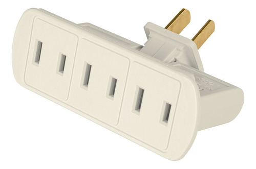 Multicontacto 3 Entradas Enchufe De Pared Bisagra 15 A 127 V