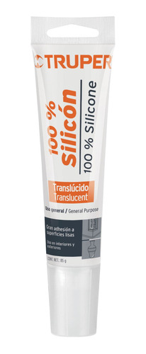 Sellador Transparente 100% Silicón De 85g Truper 17562