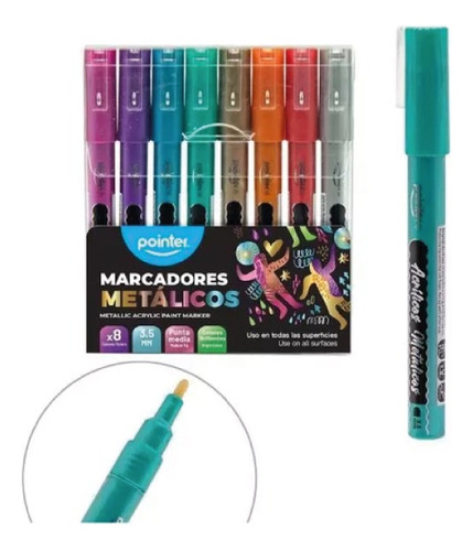 Marcadores Pintura Acrílica Metálicos Pointer 3.5mm