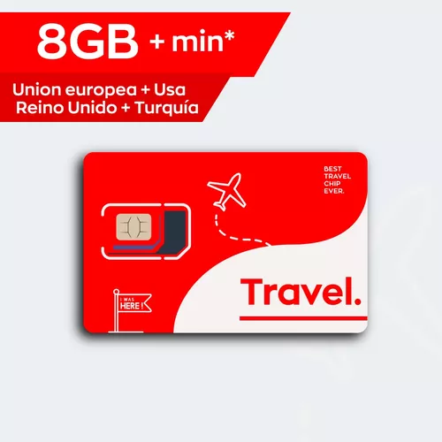  Movistar Europe - Tarjeta SIM prepagada - 8 GB de