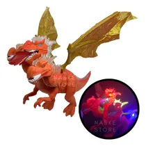 Comprar Dinosaurio Dragon 3 Cabezas Rex Sonido Luz Pila Camina Ruge