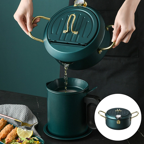 Q Papas Fritas Sartén Control De Temperatura 20cm Verde