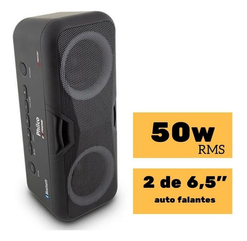 Caixa De Som Portatil Philco Psb55bt Extreme Bluetooth Led