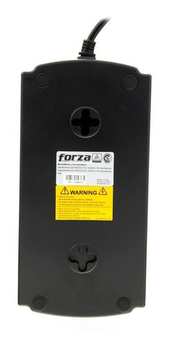 Zapatilla Enchufe Protector Tensión Forza 6 Tomas + USB Color Negro