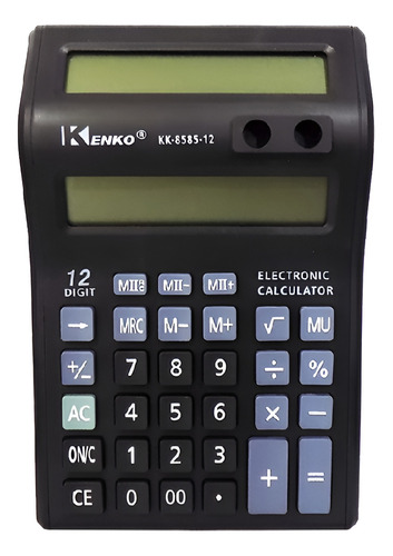 Calculadora Suma Doble Pantalla - Kenko Color Negro