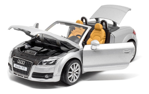 Miniatura Ferro Audi Tt Conversível Prata 1/24 Cararama