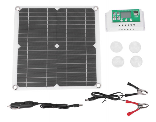 Kit De Panel Solar De 12 W, Cargador De Batería De 60 A 12 V