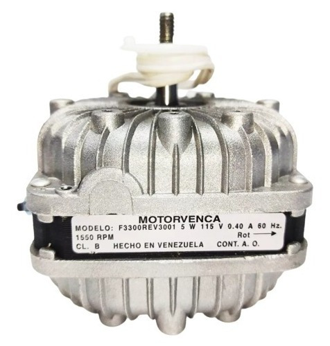 Motor Nevera Refrigeracion 5w 110v 1550rp, Ccw Motorvenca