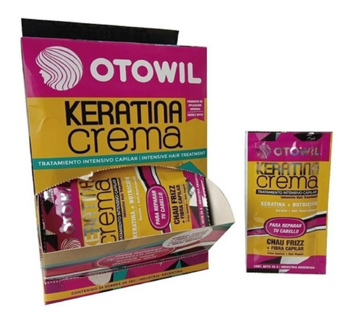 Otowil Keratina En Crema Tratamiento Reparador X24un 