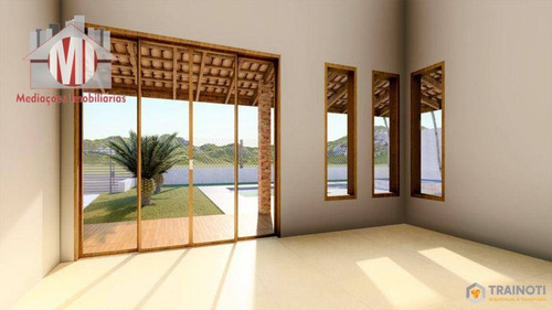 Imagem 2 de 18 de Linda Chácara Em Condomínio, Projeto Na Planta, Com 3 Dormitórios, Piscina, À Venda, 1000 M² Por R$ 570.000 - Terras De Santa Fé - Pinhalzinho/sp - Ch0941