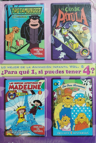 4 Peliculas Infantiles. Conde Patula, Madeline. Dvd