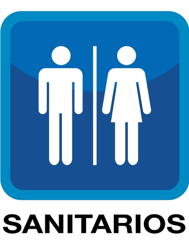 Señalamiento Letrero Señaletica Baños Wc C Adhesivo 3m