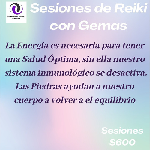 Terapia Sesión Reiki Con Aplicación De Gemas