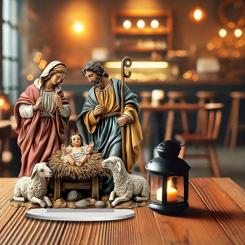 Figura De Belén De Navidad, Adorno De Nacimiento De Jesús,