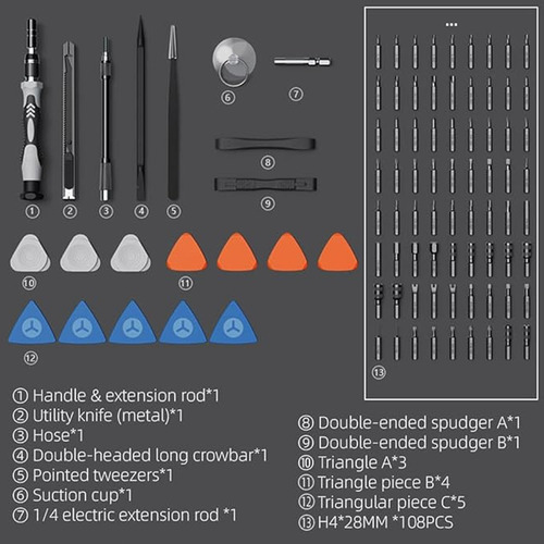 Kit Herramientas Desarmador Profesional Reparacion 132 En 1