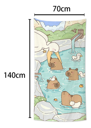 Toalla De Playa De Microfibra Con Estampado De Capibara