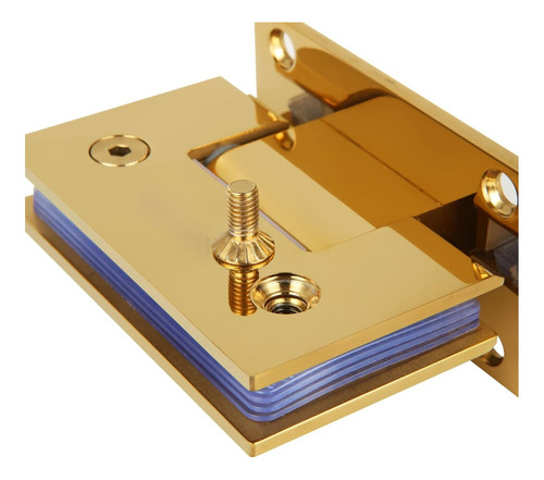 Bisagra Muro A Vidrio Oro Acero Inoxidable