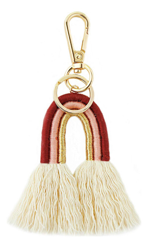 Zoonai Weaving Rainbow Tassel Charm Llaver B08hcdvwfz_090424