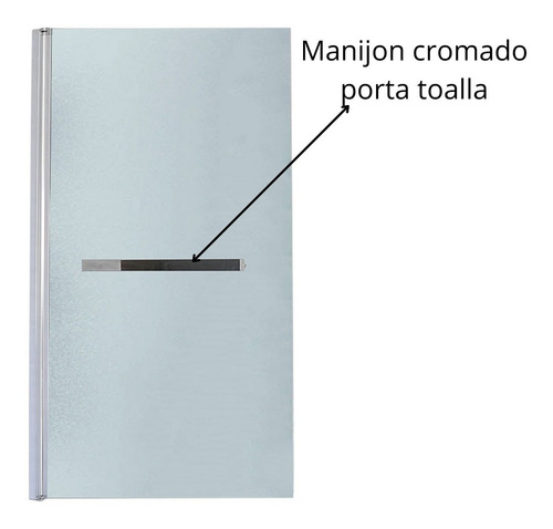 Imagen 6 de 10 de Mampara Rebatible 1.40 X 90 Recta P/ Bañera Esmerilada Gloa