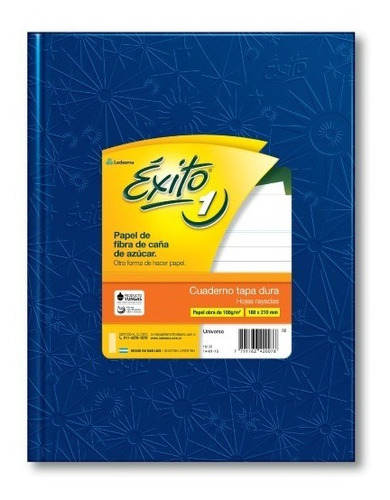 Cuaderno Exito E1 Cuadriculado 16x21cm T/dura 48hojas X1 U  