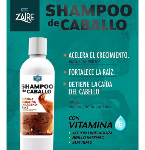 Mayoreo 1 Caja Shampoo De Caballo Zaire 12 Pz