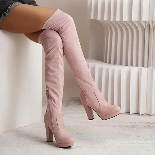 Bota over sales the knee rosa