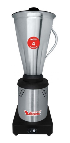 Liquidificador Industrial Vitalex 4l Preto Jarra De Aço Inox