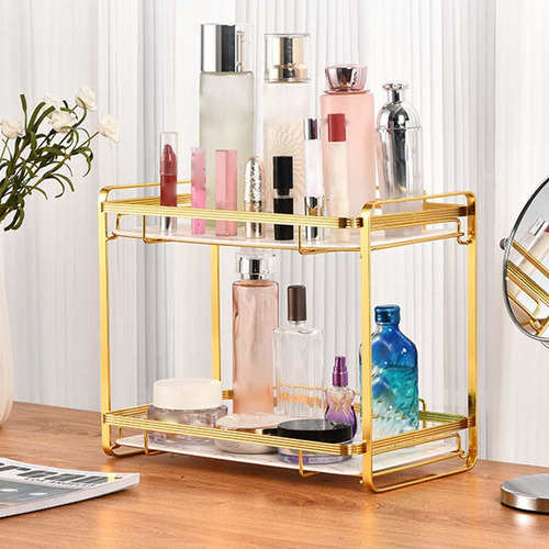 1pc Organizador Cosmético Con Doble Estante, Balda C