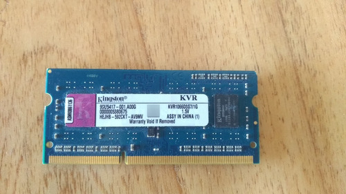 Memoria Ram Ddr3 De 1 Gb. Marca Kingston