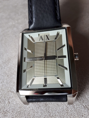 Relógio Original Armani Exchange Ax Pulseria De Couro Preto