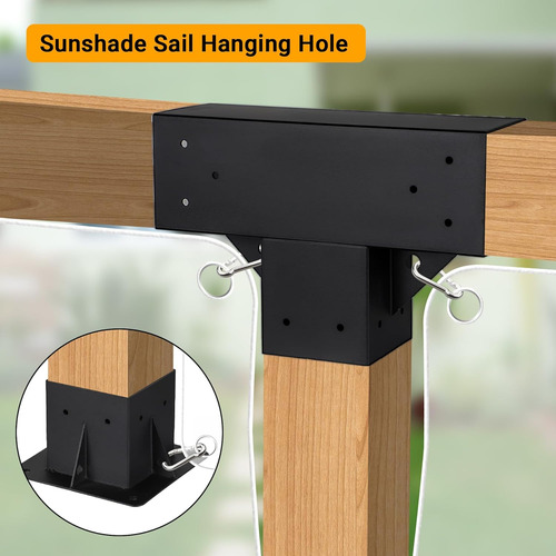 Kit De Soportes Pérgola Soporte De Madera Elevado Made...