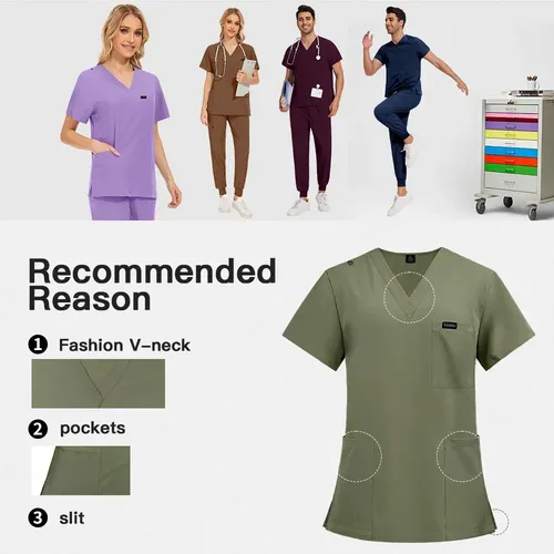 Conjunto De Esfoliante, Blusa E Calça De Cor Neutra Hmm Zy
