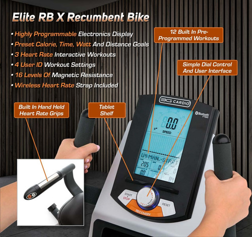 3g Cardio Elite Rb Bicicleta Estática Reclinada Grado