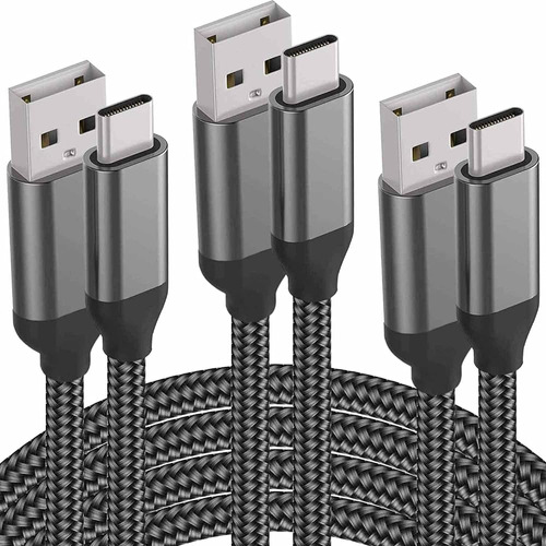 Cable Usb C, 3pack 10ft 6ft 3ft, Carga Rápida, Nylon, Cable 