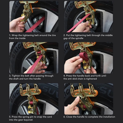 Cadenas De Nieve Ajustables Para Neumáticos, 165 Mm, Tracció