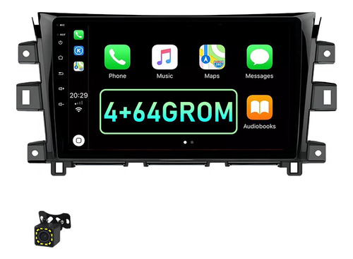 Carplay Estéreo De 4gb Para Nissan Np300 Frontier 2016-2022 Color Black