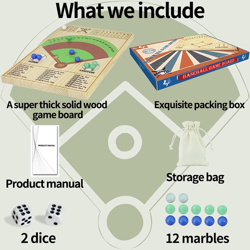 Medikaison - Juego De Mesa De Dados De Béisbol, Dados De Mad
