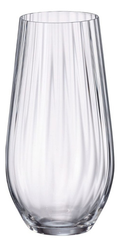 Columba Optic Juego De 6 Vasos De Vidrio 580 Ml Color Blanco